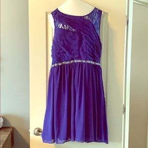 Plus Size Blue-Purple Homecoming Dress